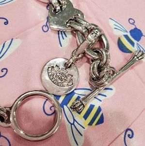 Juicy Couture heart link bracelet.